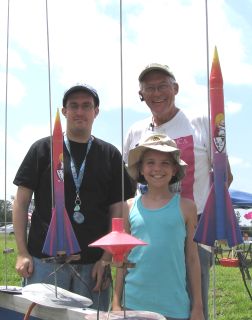 Erik, Lloyd, and Sarah with rockets
